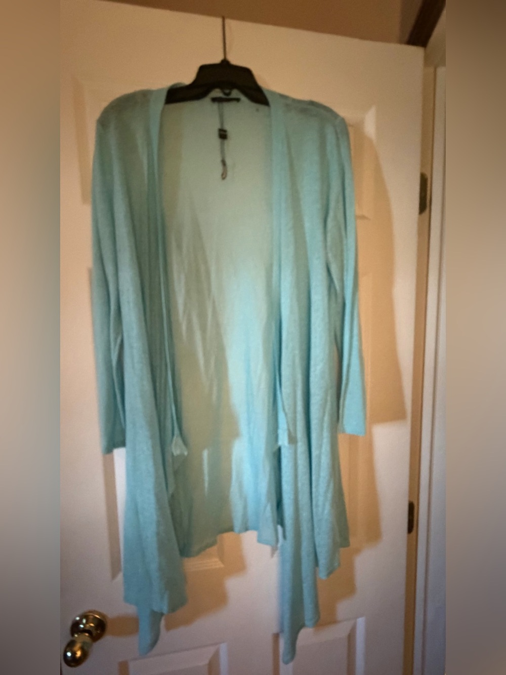 Cyrus Light Aqua Open-Front Women's Cardigan